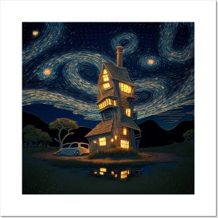 Starry Night Over The Burrow Posters and Art